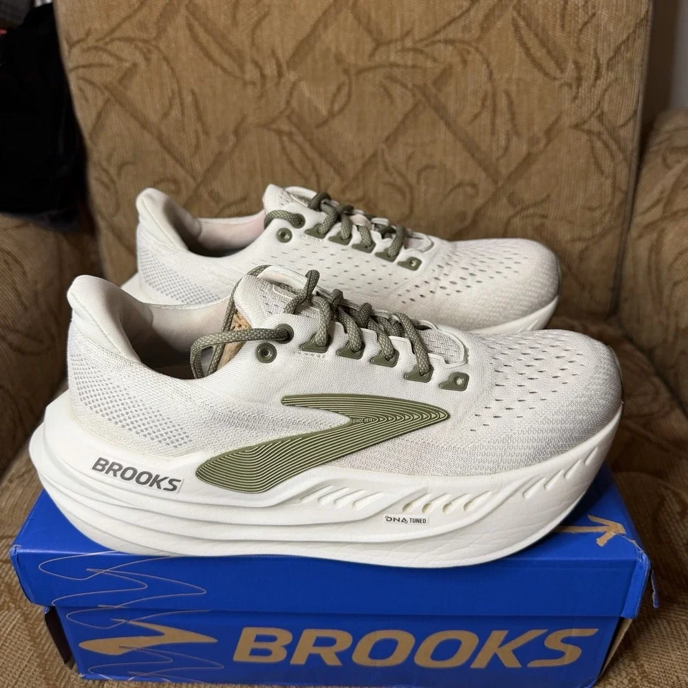 Brooks Men's Glycerin Max Running Shoes, Grey/Dusty Olive/Tea, US Size 8 - Picture 4 of 10